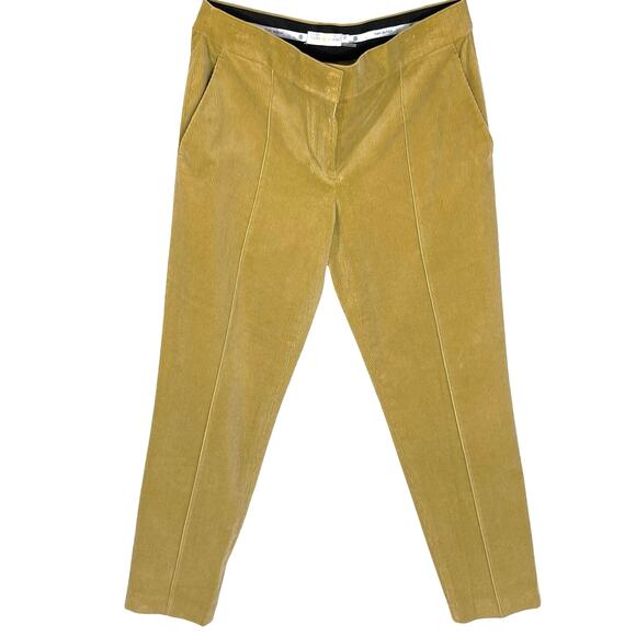 TORY BURCH Women’s Devi Gold Mustard Corduroy Trouser Pant size 29 - Picture 4 of 8